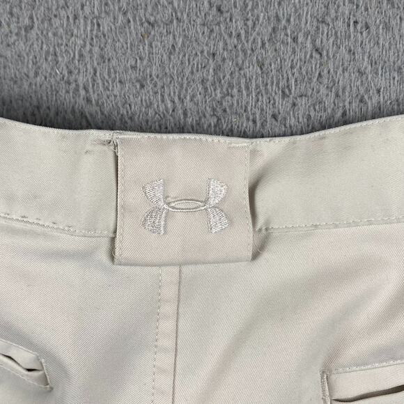 Under Armour Performance Shorts Men's 34 Light Beige Workout Athletic Causal - Picture 9 of 12